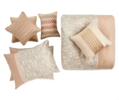 Broyhill Deline Hatched Tan 8-Piece Comforter Set -Broyhill 810459766 1 1