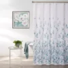 White & Blue Eucalyptus Fabric Shower Curtain 1 White & Blue Eucalyptus Fabric Shower Curtain -Broyhill 810460535 1