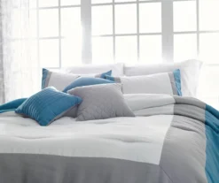 Vittorio Teal & Gray Comforter Set 15 Vittorio Teal & Gray Comforter Set -Broyhill 810485246 810485247 3
