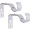 Brushed Nickel Adjustable Curtain Rod Brackets, 2-Pack -Broyhill 810489229 2