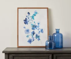 Blue Flowers Framed Canvas -Broyhill 810498697 2