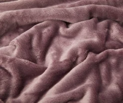 Purple Queen/King Velvet Plush Blanket -Broyhill 810519403 810519404 2