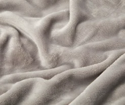 Gray Queen/King Velvet Plush Blanket 6 Gray Queen/King Velvet Plush Blanket -Broyhill 810519405 810519406 2 2