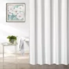 White Embossed Waffle Shower Curtain -Broyhill 810528238