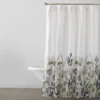 White & Green Floral Fabric Shower Curtain 1 White & Green Floral Fabric Shower Curtain -Broyhill 810528298