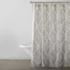 White & Brown Floral Wave Fabric Shower Curtain 2 White & Brown Floral Wave Fabric Shower Curtain -Broyhill 810528299
