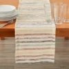 Beige & Multicolor Stitched Stripe Table Runner -Broyhill 810530288