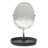 Matte Black Rubberized Oval Tray Mirror 1 Matte Black Rubberized Oval Tray Mirror -Broyhill 810530734