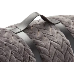 Atmosphere Gray Zigzag-Embossed Velvet King Blanket 10 Atmosphere Gray Zigzag-Embossed Velvet King Blanket -Broyhill 810531014 3