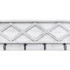 Whitewash Diamond Lattice Wall Plaque With Hooks 1 Whitewash Diamond Lattice Wall Plaque With Hooks -Broyhill 810548703
