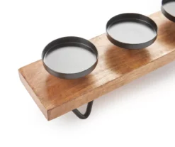 Wood & Metal 5-Tier Pillar Candle Holder 7 Wood & Metal 5-Tier Pillar Candle Holder -Broyhill 810548907 2