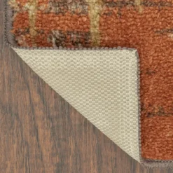 Broyhill Brown & Red Abstract Patchwork Accent Rug -Broyhill 810557651 2