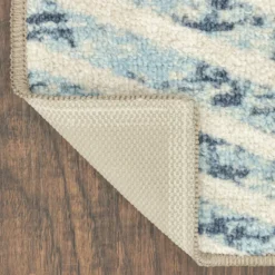 Broyhill Blue & Brown Modern Angles Accent Rug -Broyhill 810557653 3