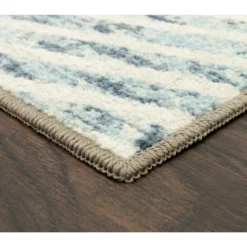 Broyhill Blue & Brown Modern Angles Accent Rug -Broyhill 810557655 1