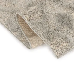 London Light Gray Diamond Lattice Shag Runner Rug, (2' X 7') -Broyhill 810562953 2