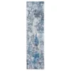 Harvey Blue & Gray Abstract Runner Rug, (2' X 7') -Broyhill 810563282 1