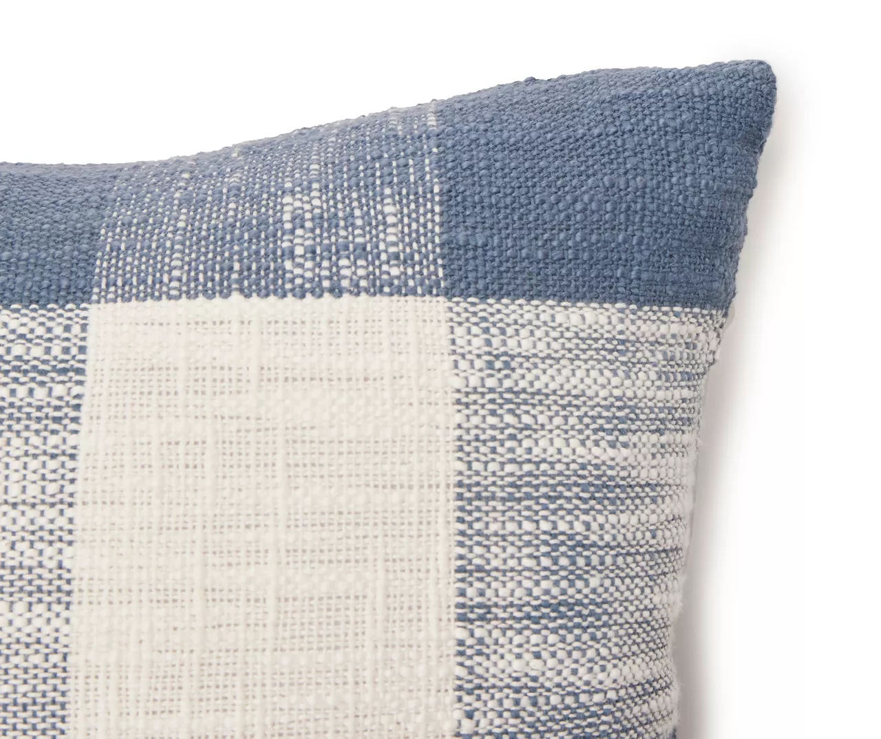 Linden Navy & Cream Buffalo Plaid Square Throw Pillow 4 Linden Navy & Cream Buffalo Plaid Square Throw Pillow - Image 2