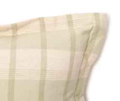 Market Sage & Beige Plaid Square Throw Pillow -Broyhill 810565723 2