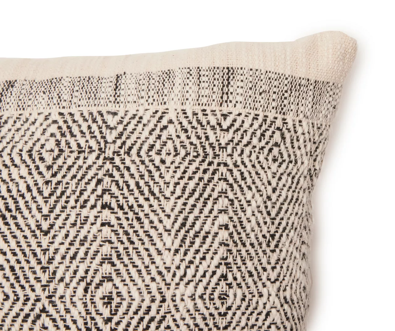 Hawthorne Black & White Geometric Square Throw Pillow 5 Hawthorne Black & White Geometric Square Throw Pillow - Image 3