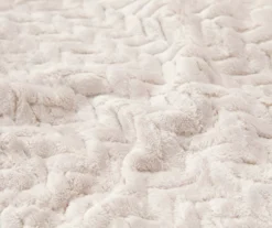 Broyhill Whisper White Chevron Embossed Velvet Blanket 10 Broyhill Whisper White Chevron Embossed Velvet Blanket -Broyhill 810573800 810573798 810617576 3