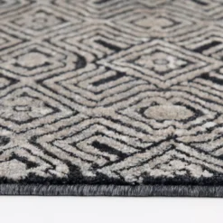 Colin Dark Blue & Whitecap Geometric Area Rug, (5' X 7') -Broyhill 810586497 810586493 810586501 4