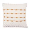White & Tan Panna Stripe Throw Pillow -Broyhill 810590726 A0