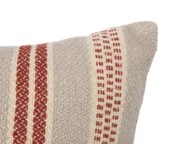Gray & Red Stripe Throw Pillow 7 Gray & Red Stripe Throw Pillow -Broyhill 810591271 2 A8