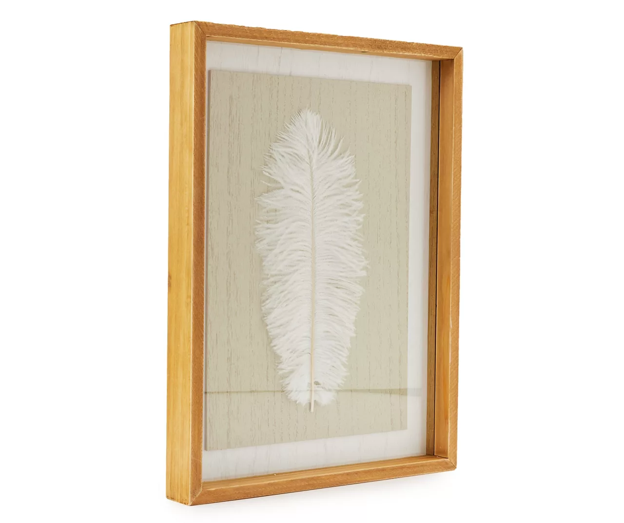 New Beginnings Green & White Feather Framed Wall Art 4 New Beginnings Green & White Feather Framed Wall Art - Image 2