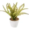 Artificial Fern In White Round Ceramic Pot -Broyhill 810603843 A0 1
