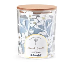 Front Page 19 Almond Biscotti 2-Wick Floral Glass Candle, 16 Oz.
