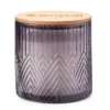 Blooming Magnolia & Lily Purple Geometric Glass Jar Candle, 16 Oz. -Broyhill 810604234 A0 1