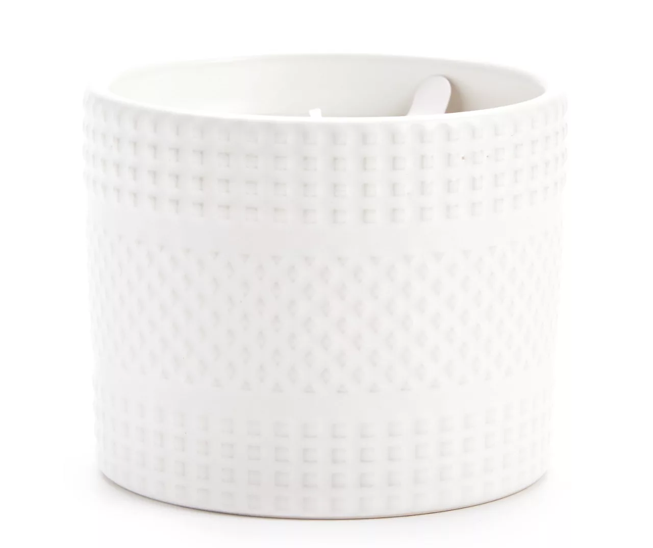 Homeward Vanilla Macaroon Embossed Ceramic Candle, 11 Oz. 3 Homeward Vanilla Macaroon Embossed Ceramic Candle, 11 Oz.