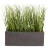 Green Artificial Grass With Dark Gray Rectangle Pot -Broyhill 810608393 A0