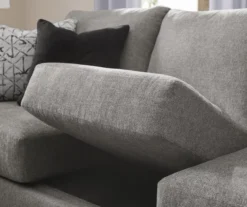 Alexandria Gray Chenille Sofa -Broyhill 810616679 810616680 B0 2
