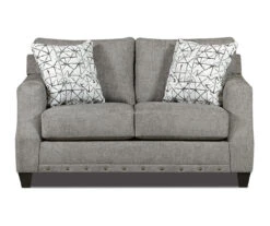 Front Page 15 Alexandria Gray Chenille Loveseat
