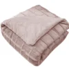 Pink Textured Grid Faux Fur Full/Queen Comforter -Broyhill 810617567 810617568 A0 2